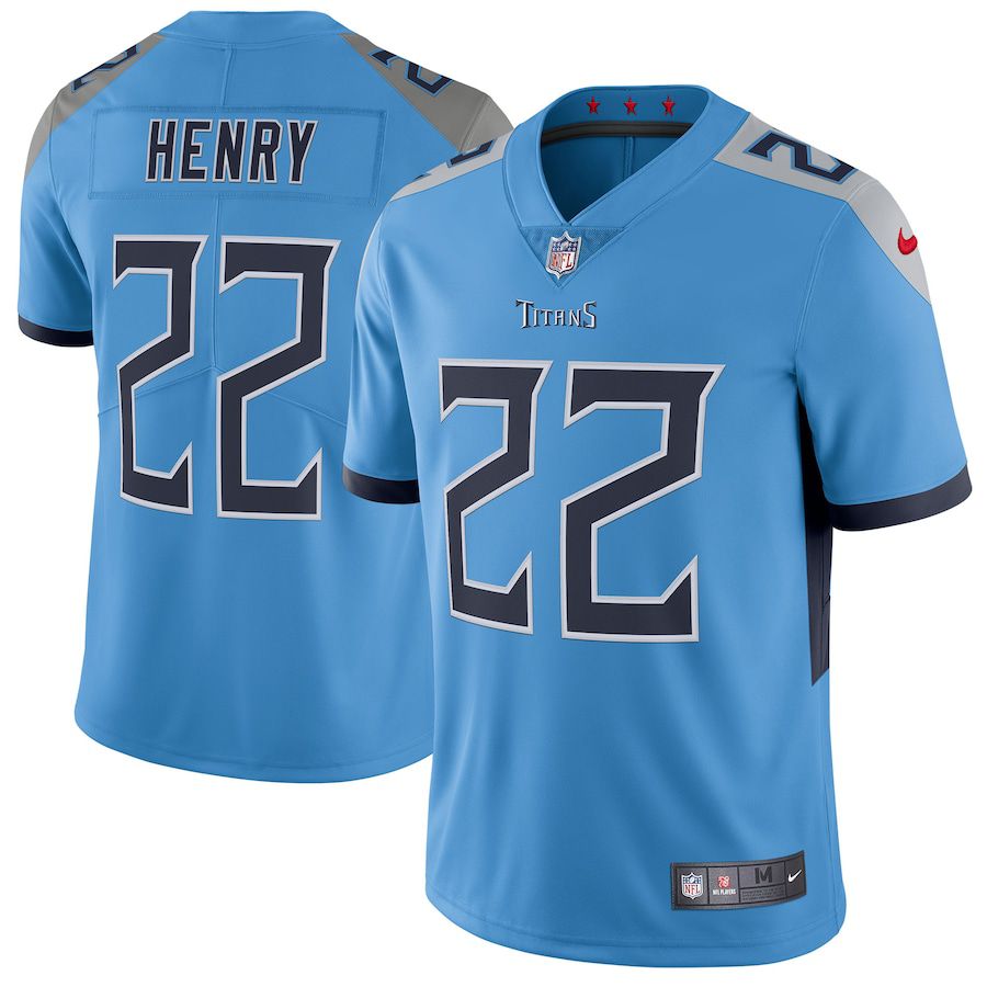 Men Tennessee Titans #22 Derrick Henry Nike Light Blue New Vapor Untouchable Limited NFL Jersey